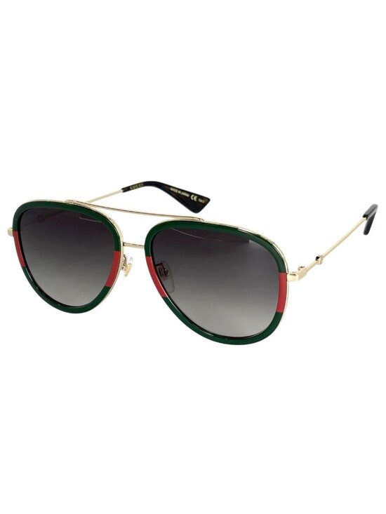 Gucci Gradient Sunglasses Eyewear Bumblebee Web Metal Gold Green Red main image 6